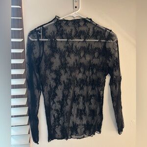 Elegant Black Lace Women's Top